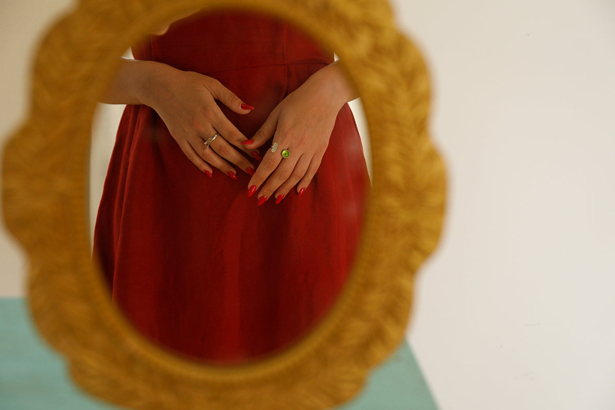Flower pattern ring - عرق الورد