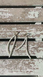 Evil eye earrings with pearls