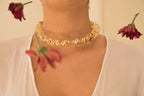 O’leeq pattern  necklace - عرق العليق